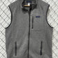 Patagonia Grey Zip Up Men's Fleece Vest Size XL