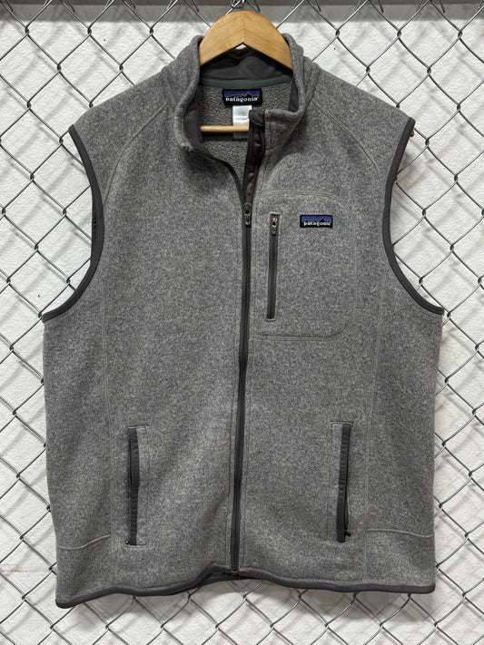 Patagonia Grey Zip Up Men's Fleece Vest Size XL