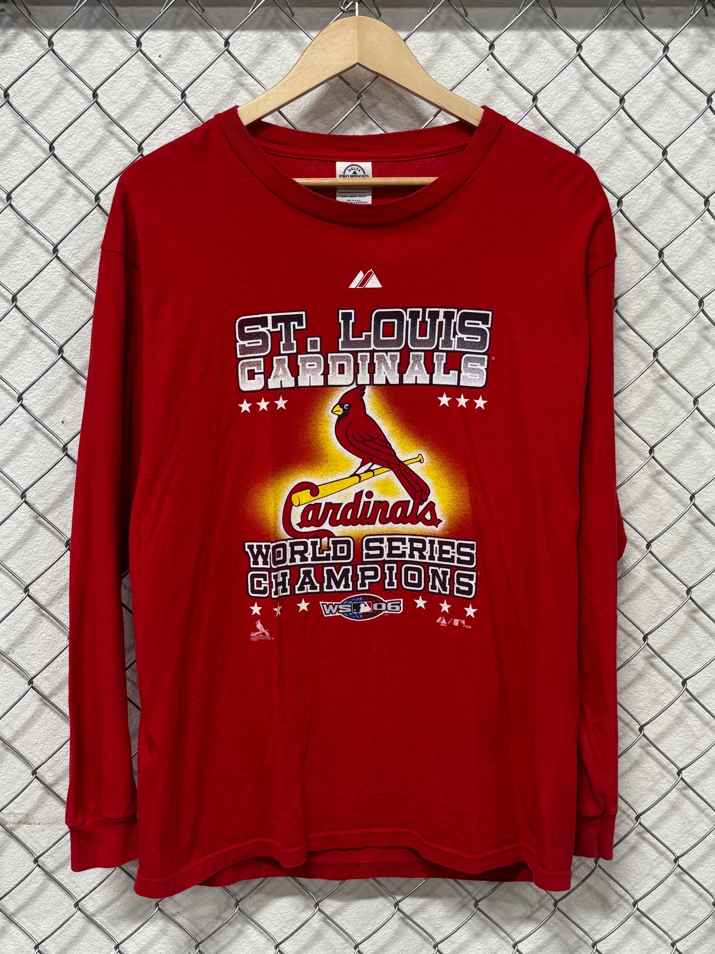 Vintage St. Louis Cardinals MLB Baseball Long Sleeve Shirt Size Large