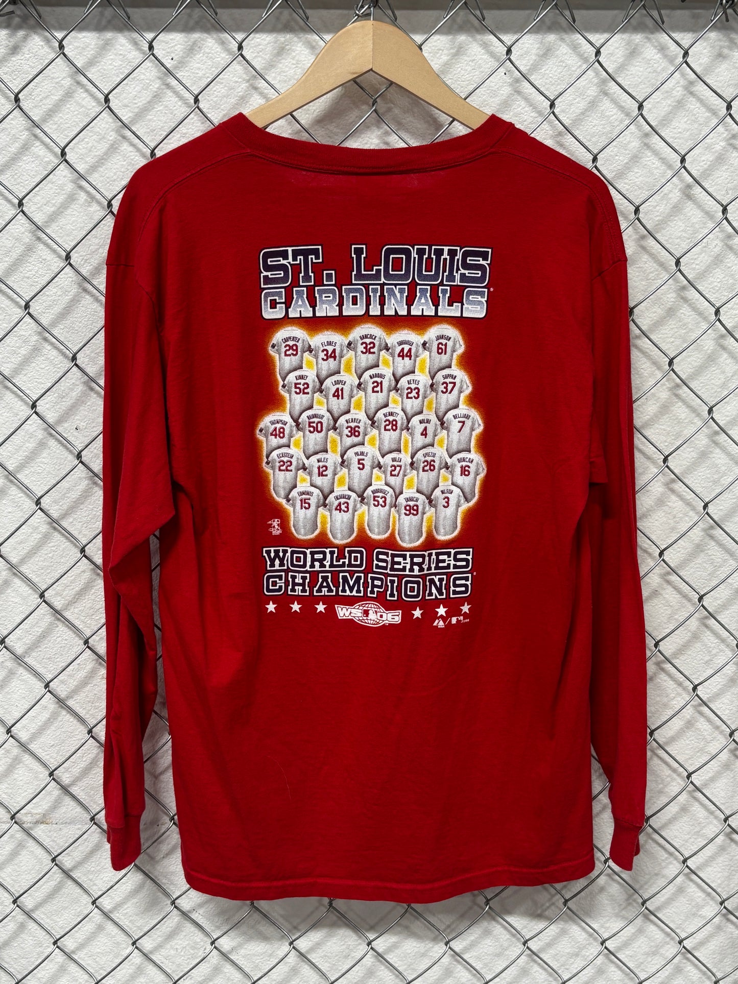 Vintage St. Louis Cardinals MLB Baseball Long Sleeve Shirt Size Large