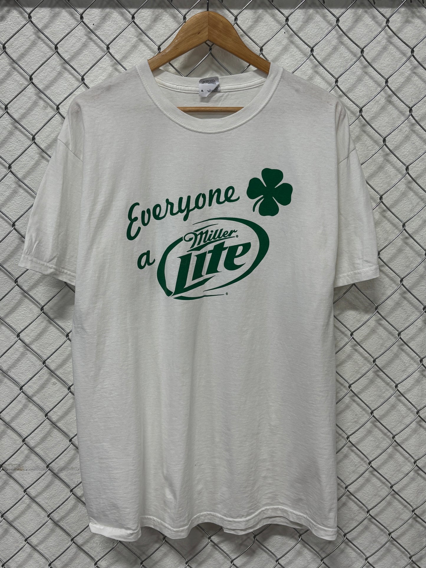 Vintage Y2K Miller Lite St. Patricks Day Beer Promo Tee Size XL