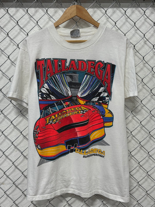 Vintage 90's NASCAR Talladega Racing Big Print Graphic Tee Size Large