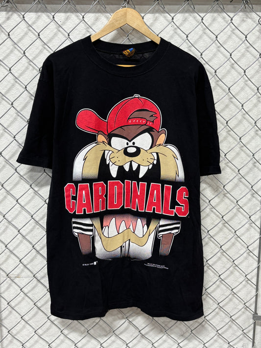 Vintage 90's Looney Tunes St. Louis Cardinals Taz Baseball Tee Size Large
