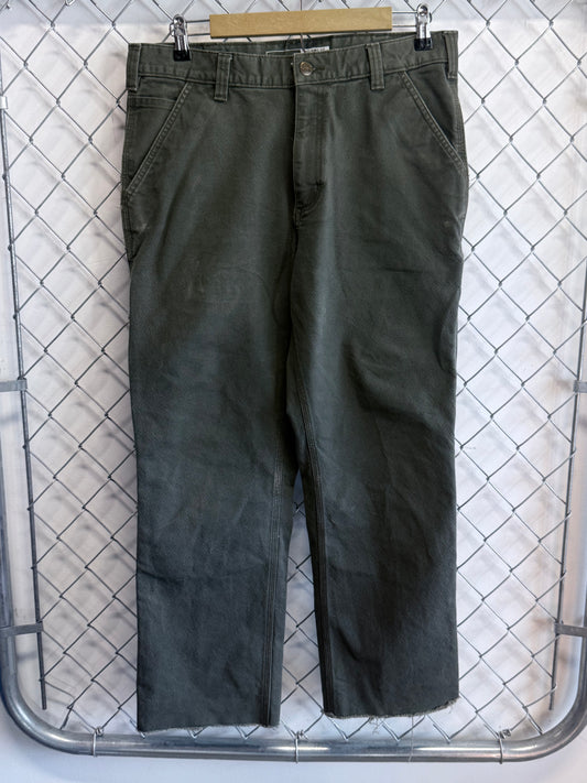 Carhartt Moss Green Carpenter Pants Size 34x27