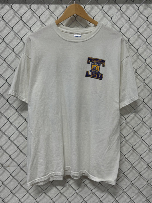Vintage Y2K LSU Tigers Conference Champions Football Tee Size XL