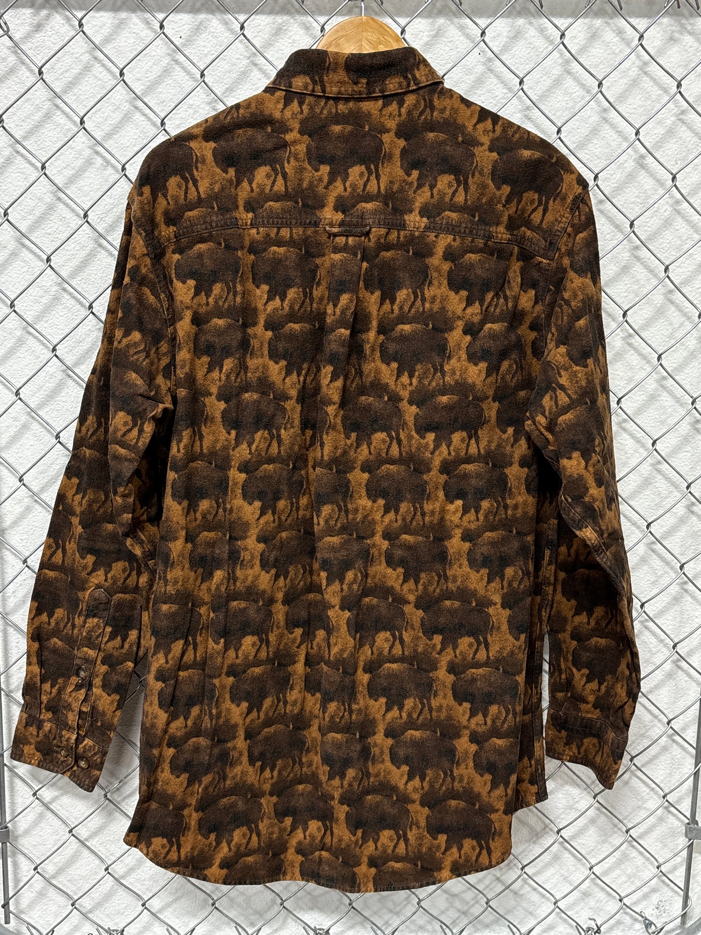 Vintage Woolrich Buffalo Pattern Button Up Long Sleeve Shirt Size Large