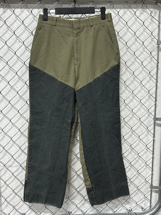 Vintage Women's Green Two Tone Pants Size 26x25