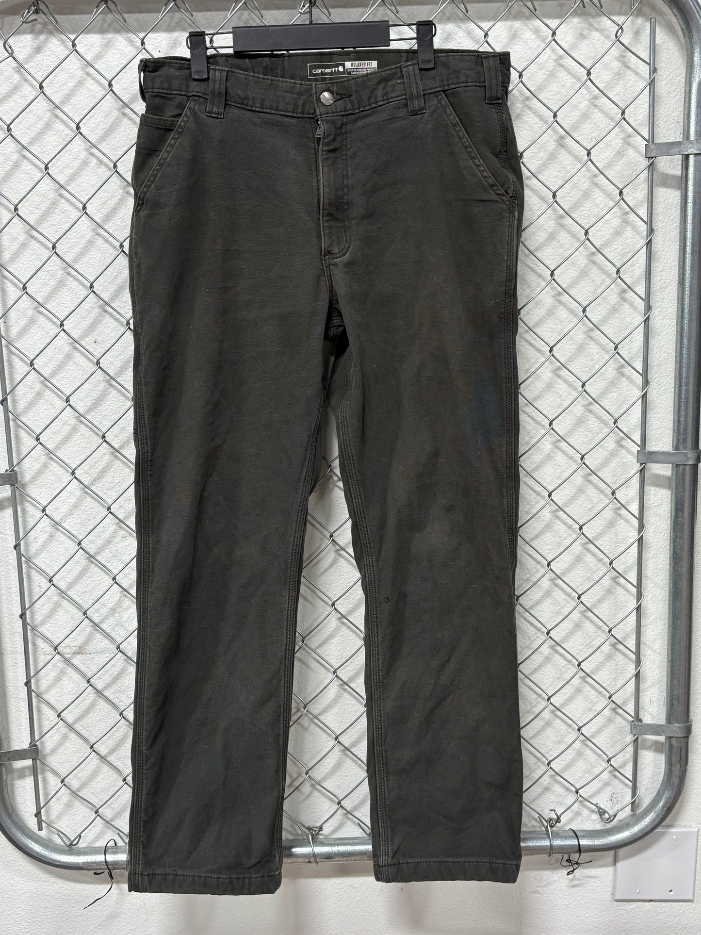 Carhartt Grey Insulated Carpenter Pants Size 36x32