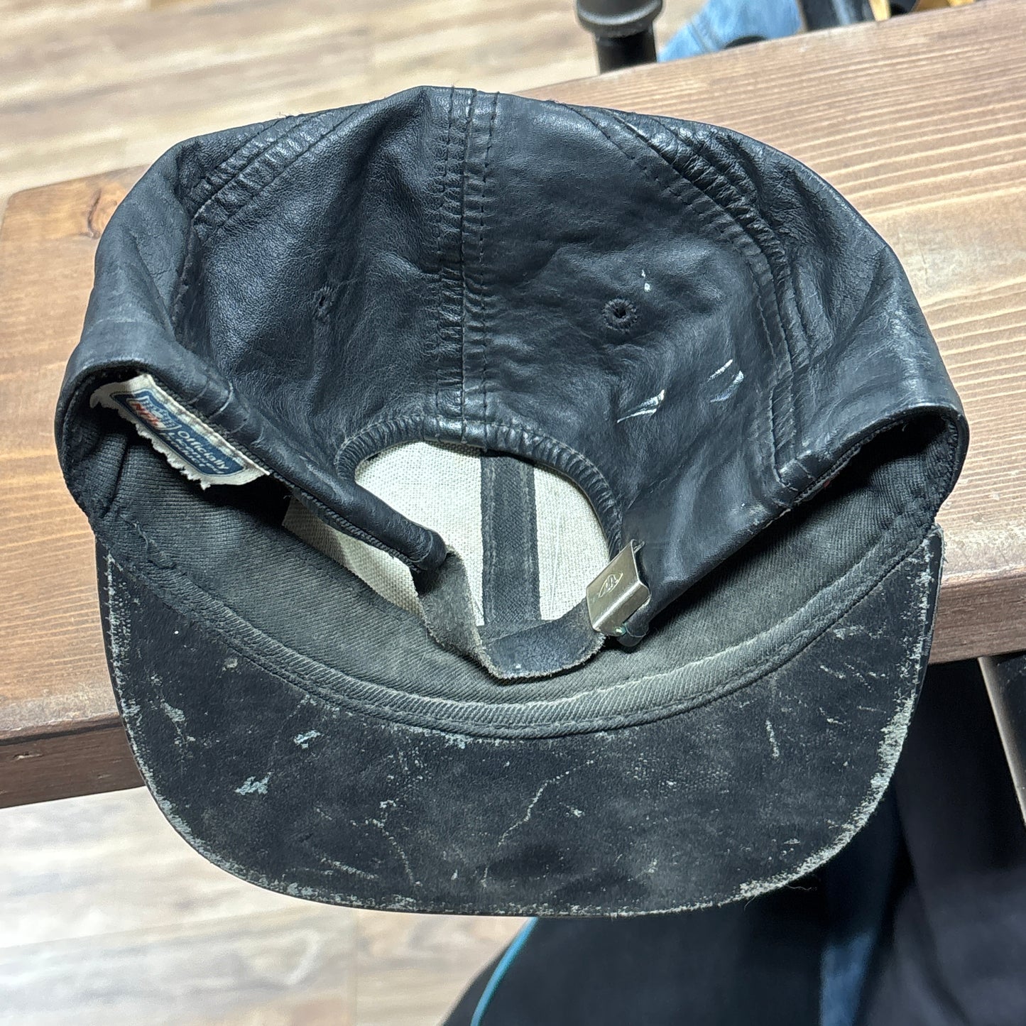 Vintage Sport Specialties Denver Broncos Leather Script Spellout Hat
