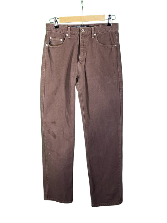 Vintage 90's GUESS Brown Straight Leg Pants Size 30x32