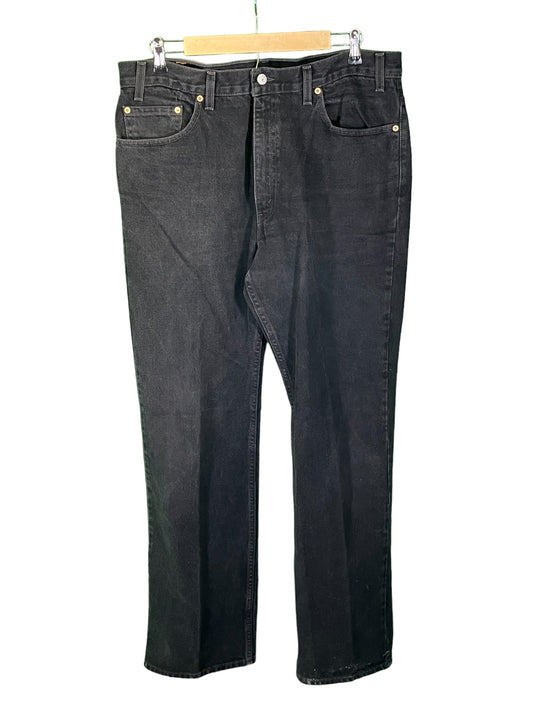 Vintage 90's Levi's Black Boot Cut Denim Jeans Size 35x34