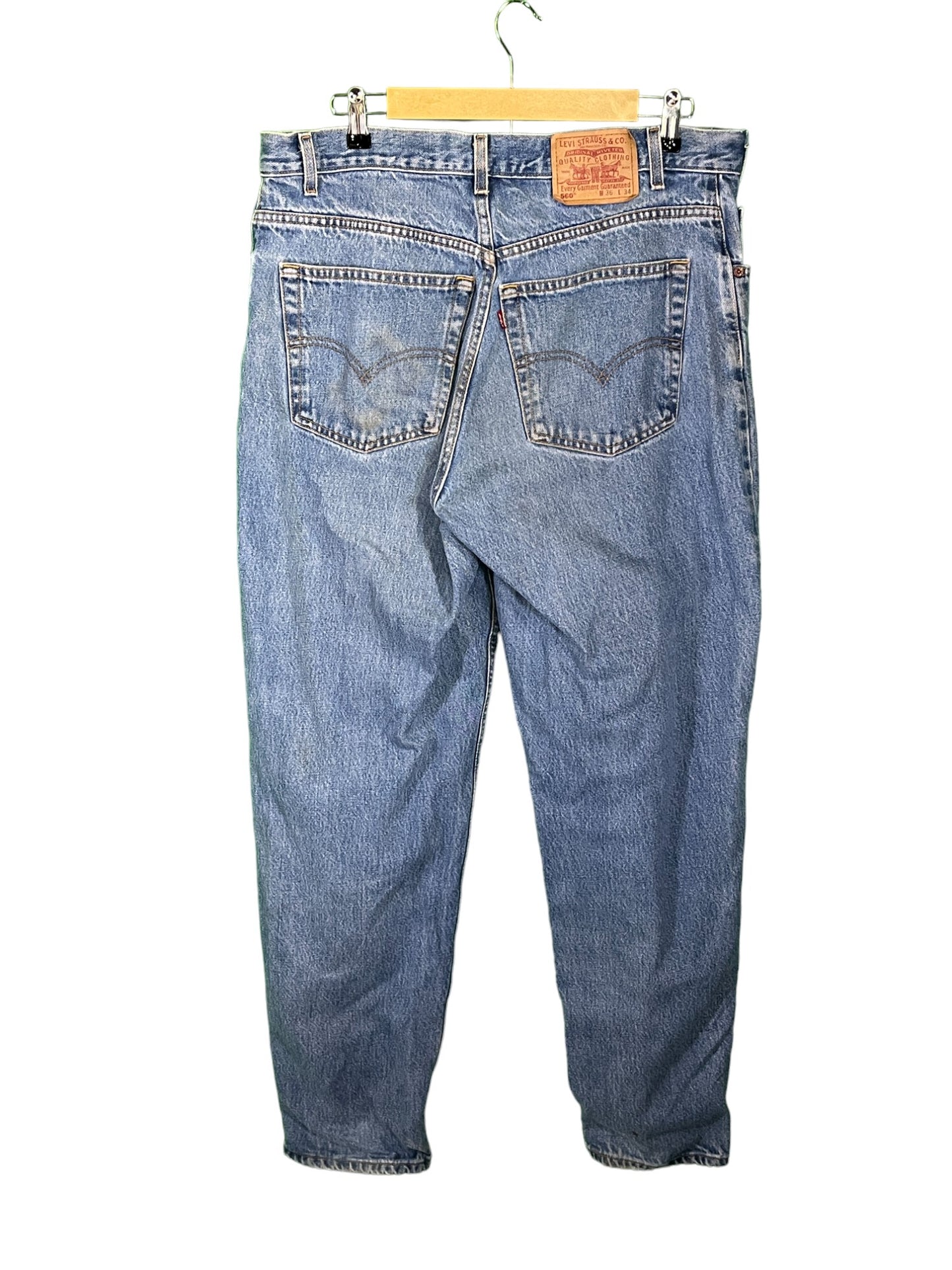 Vintage 90's Levi's Light Wash Denim Jeans Size 34x34