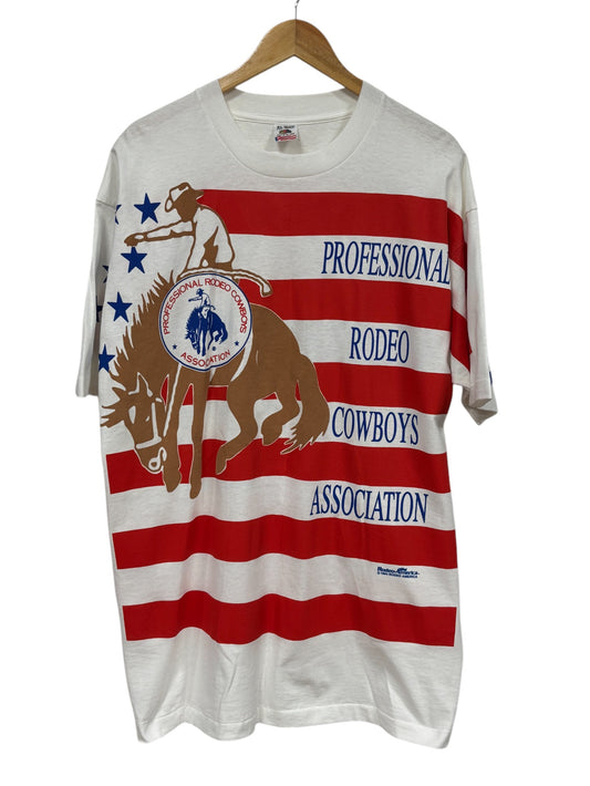 Vintage 90's Professional Rodeo All Over Print Graphic Tee Size XL