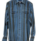 Vintage Wrangler Striped Brushpopper Western Button Up Shirt Size Large