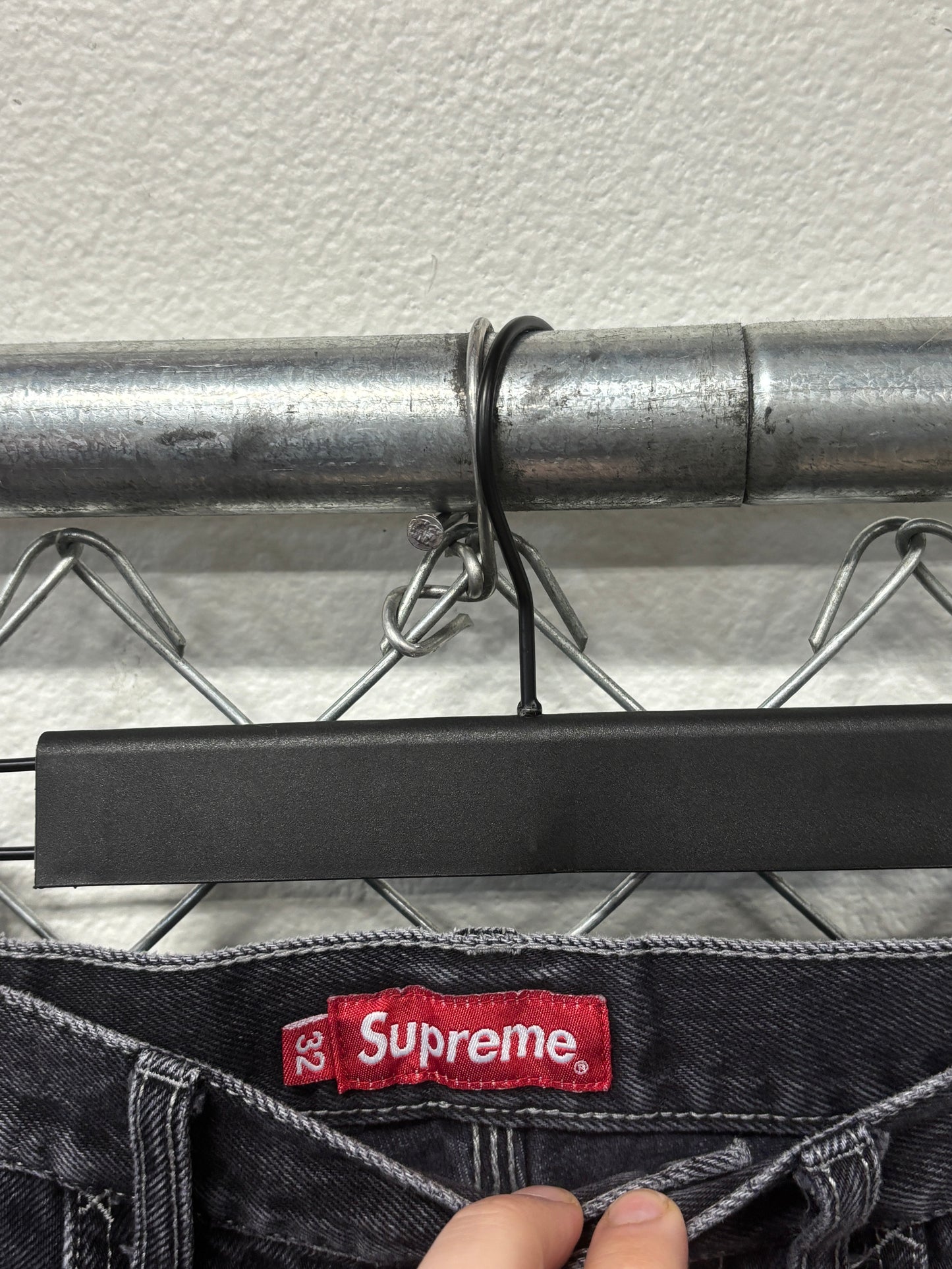 Supreme SS21 Black Denim Painter Shorts Size 32