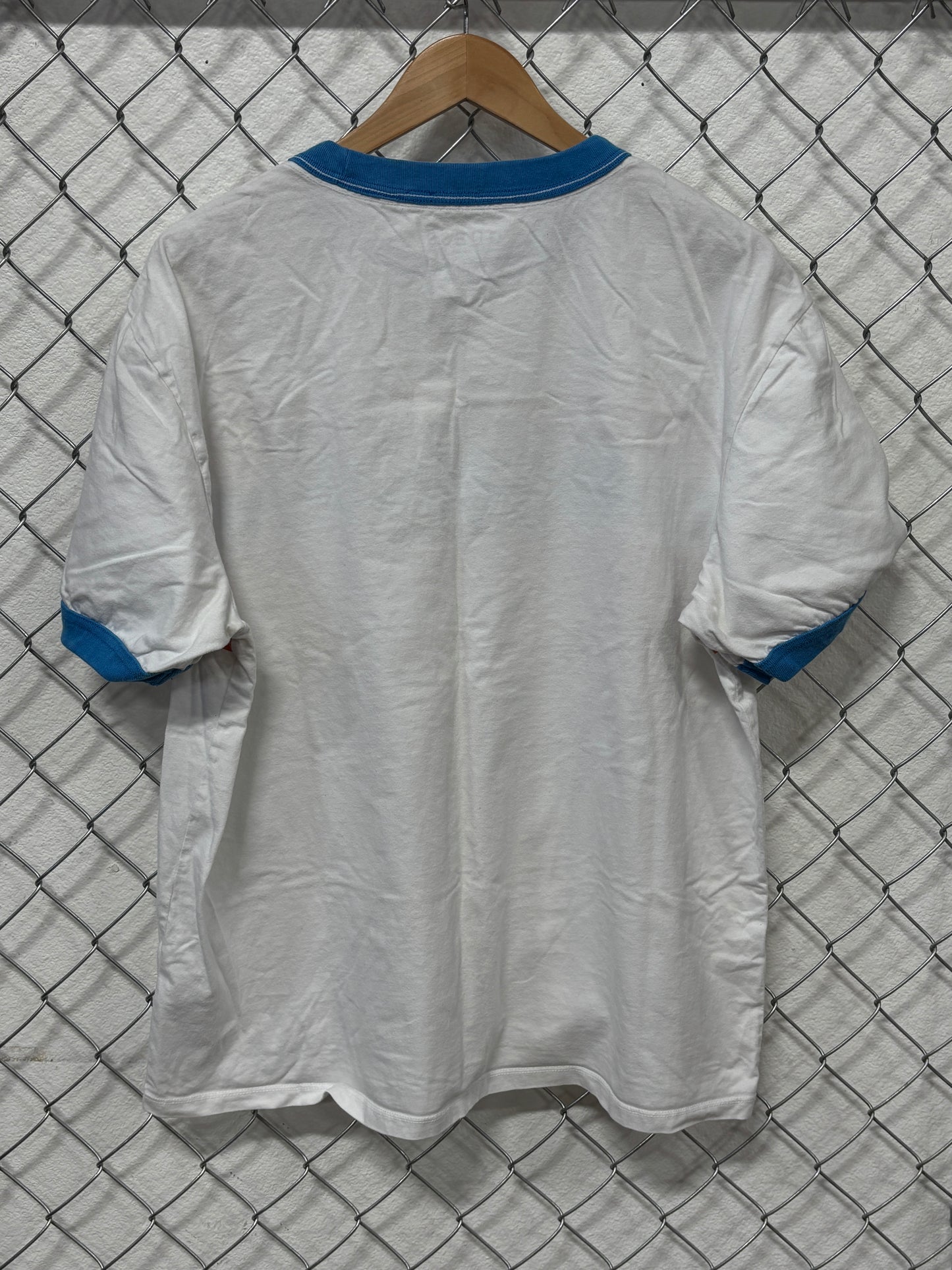 Guess Striped Ringer Graphic Tee Size Large