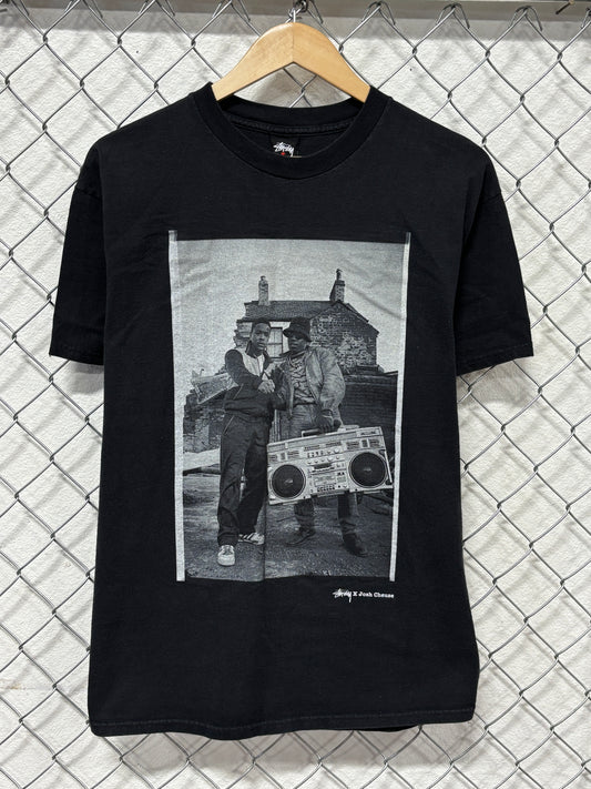 Stussy x Josh Cheuse Black Graphic Tee Size Large