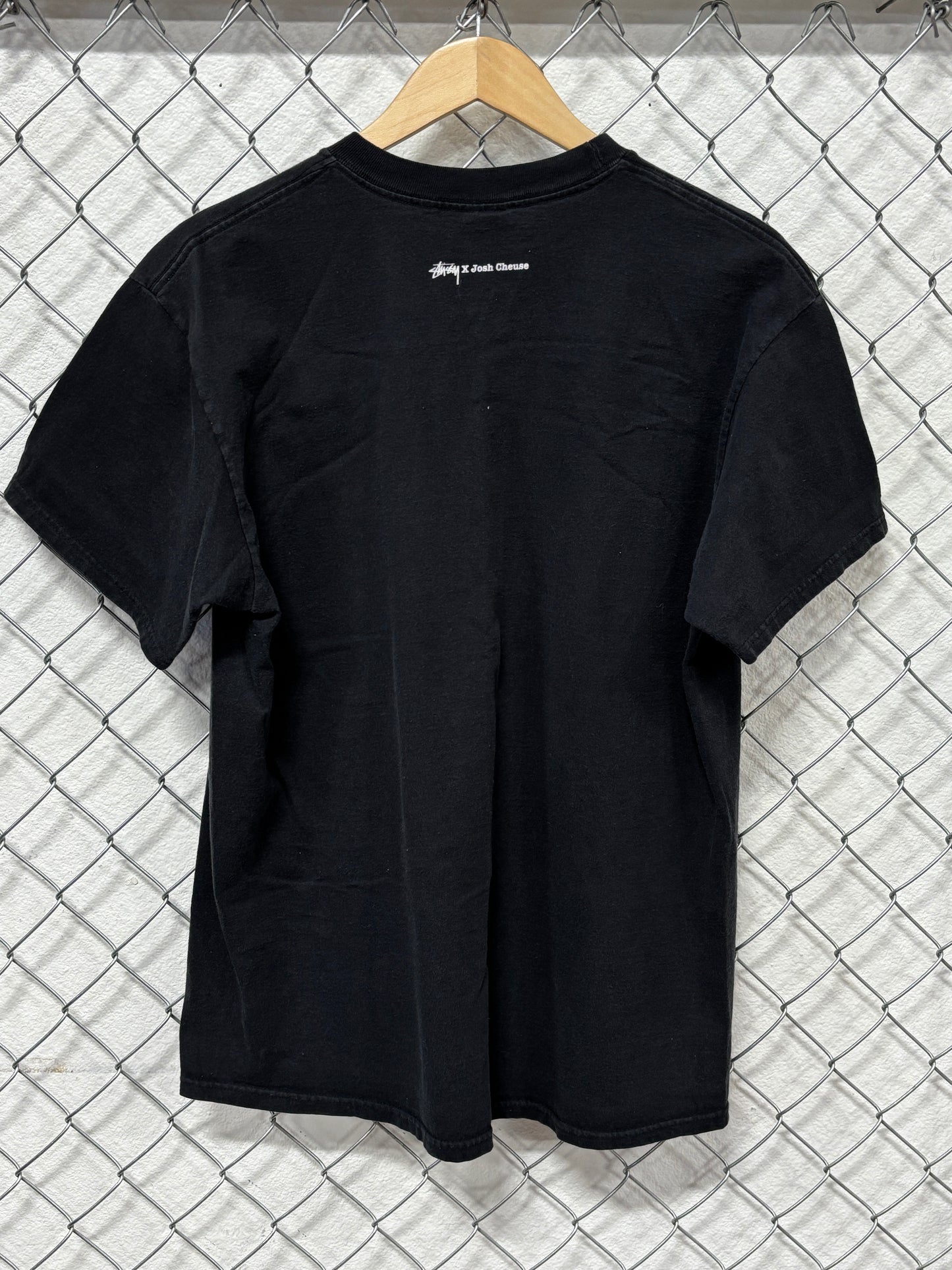Stussy x Josh Cheuse Black Graphic Tee Size Large