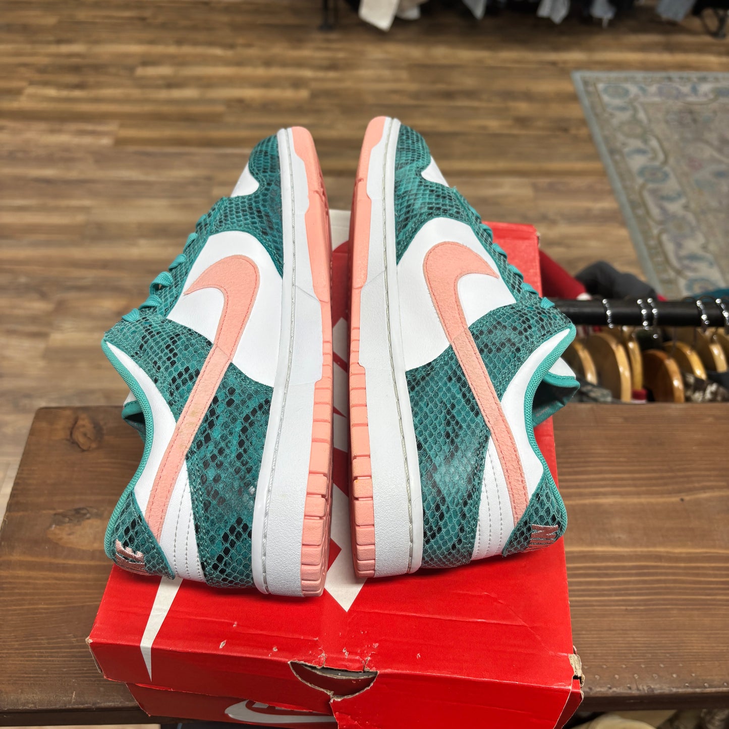 Nike Dunk Low 'Teal Snakeskin' Size 11.5