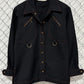 Vintage Marshall Rouso Las Vegas Black Button Up Shirt Size Large