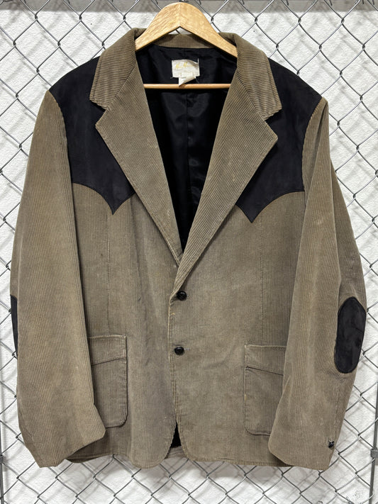 Vintage 70's Mac Murray Corduroy Brown Jacket Size XL