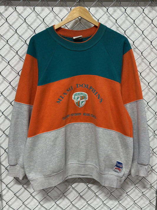Vintage 90's Nutmeg Miami Dolphins Color Block Sweater Size XL