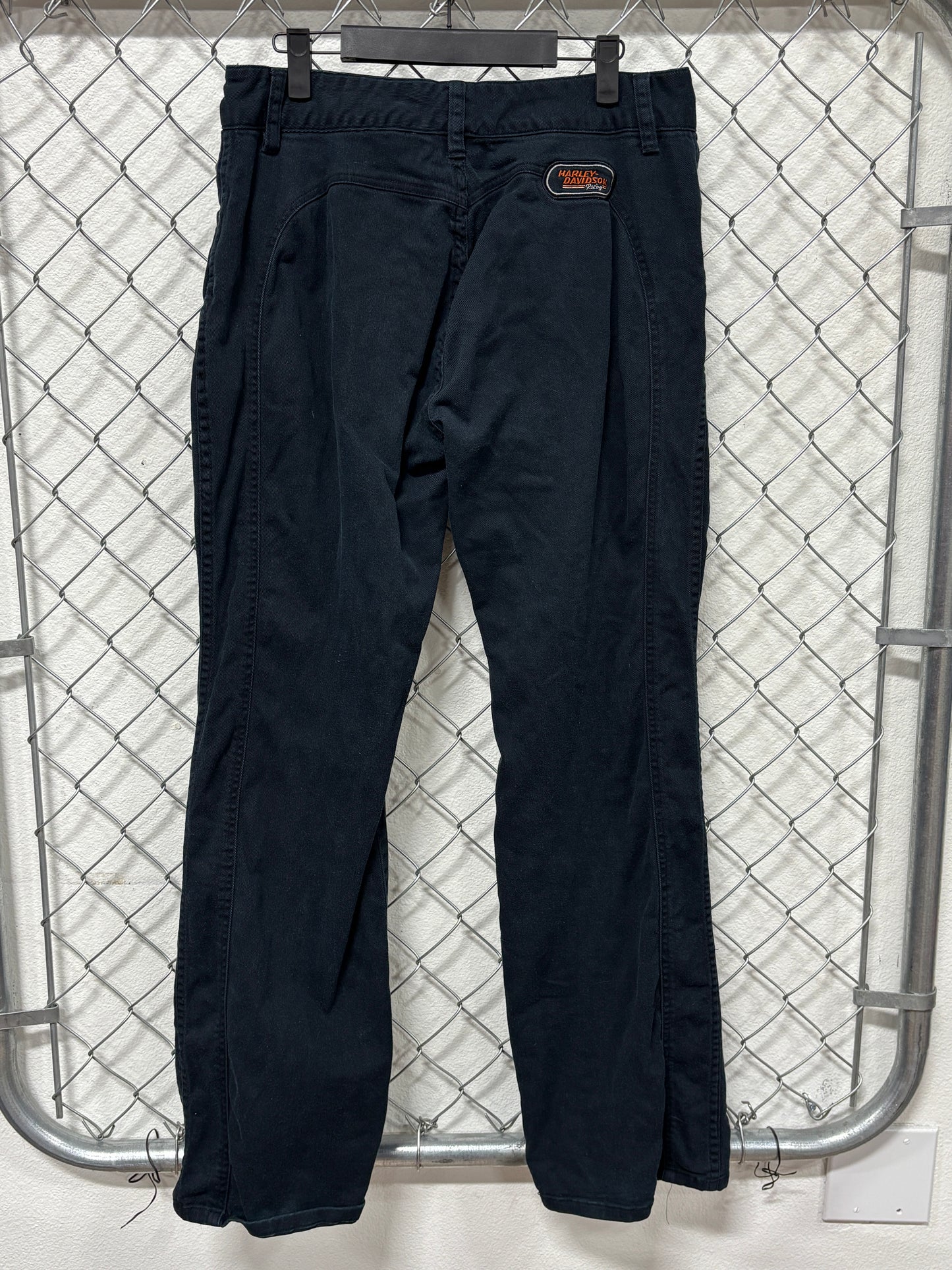 Vintage Women's Harley Davidson Black Riding Pants Size 32x33
