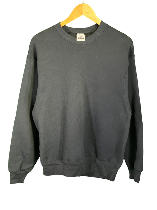 Vintage 90's BVD Black Blank Crewneck Sweater Size Medium