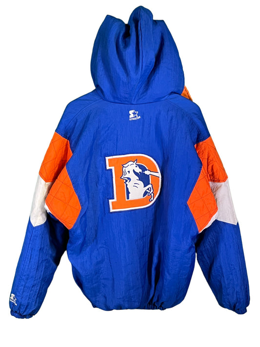 Vintage 90's Starter Denver Broncos Old Logo Big Puffer Jacket Size Large