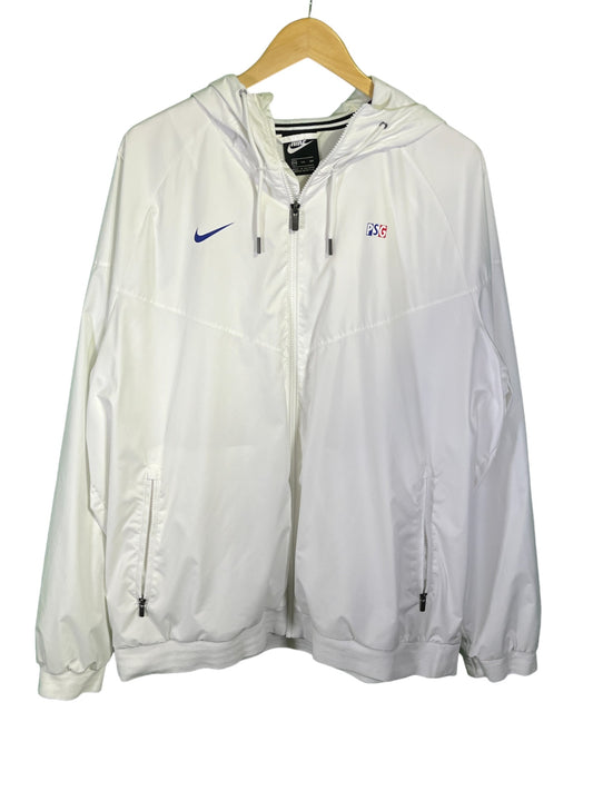 Nike Paris Saint Germain Full Zip White Windbreaker Jacket Size XXL