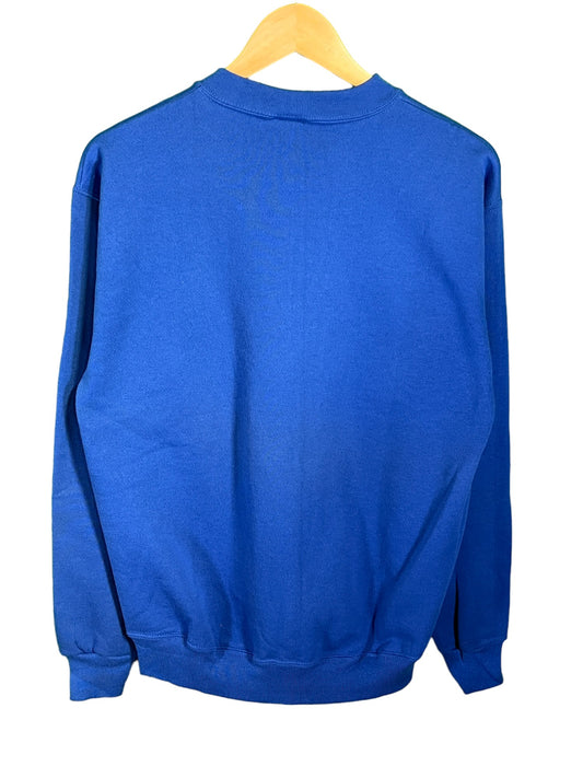 Vintage 90's Tultex Maximum Sweats Blank Blue Crewneck Sweater Size Medium