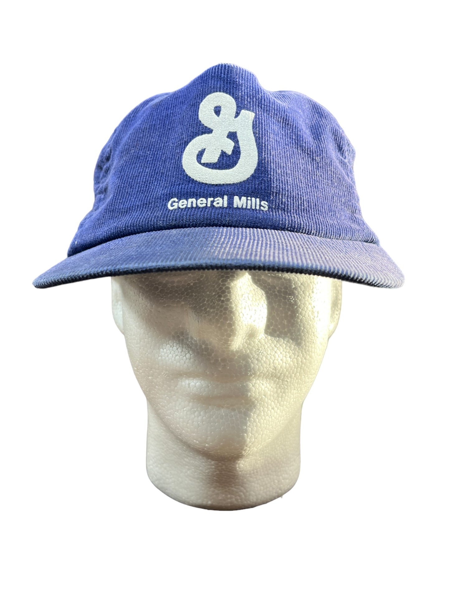 Vintage General Mills Blue Corduroy Snapback Hat