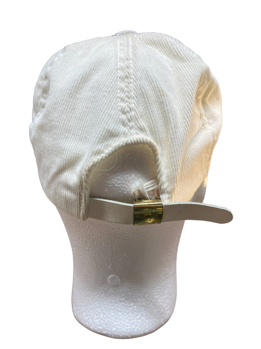 Vintage 90's Wyoming Centennial White Corduroy Strapback Hat