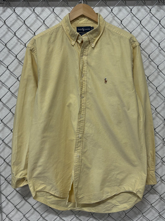 Vintage Polo Ralph Lauren Blake Yellow Oxford Button Up Shirt Size XL