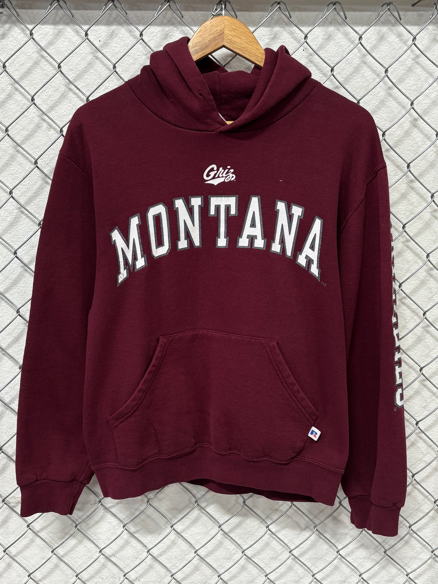 Vintage Y2K Russell Athletic University of Montana Grizzlies Hoodie Size Small