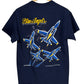Blue Angels Blackbird Fighter Jet Graphic Tee Size Medium