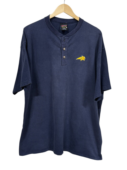 Vintage 90's Montana State University Bobcats Henley Tee Size XL