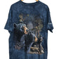 The Mountain Nature Grizzly Bear Big Print Graphic Tee Size Large