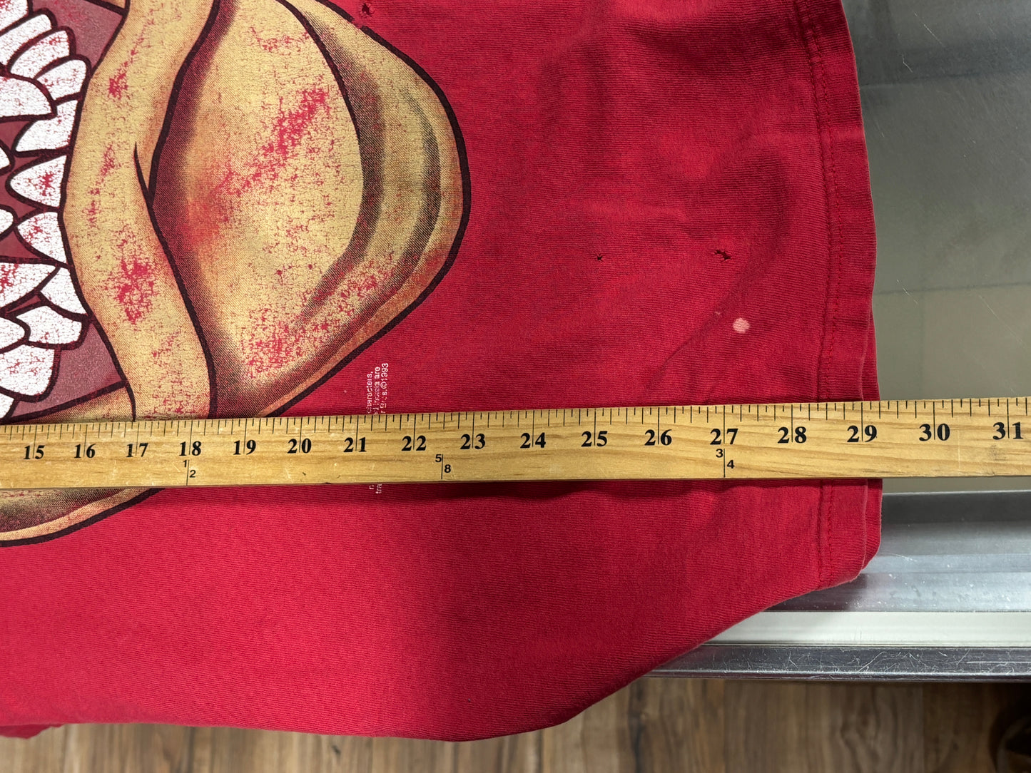 Vintage 90's Ohio State Buckeyes Looney Tunes Taz Cartoon Tee Size XL