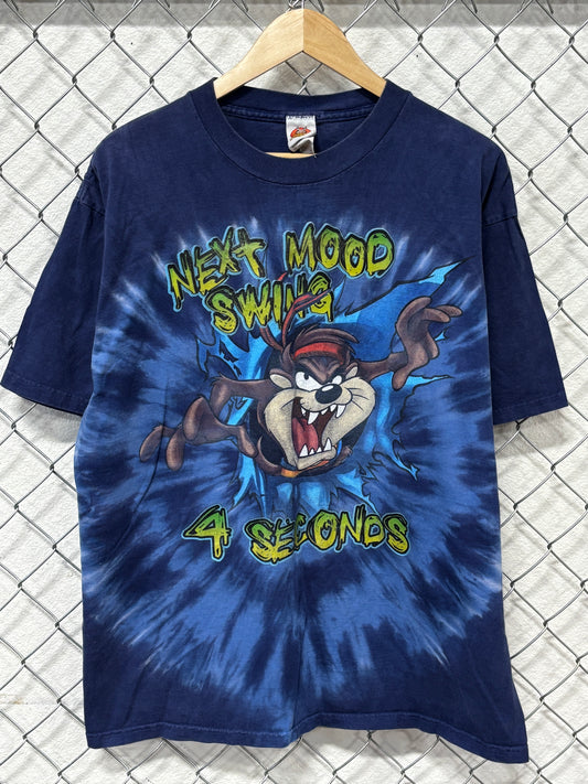 Vintage 90's Next Mood Swing Taz Looney Tunes Cartoon Tee Size XL