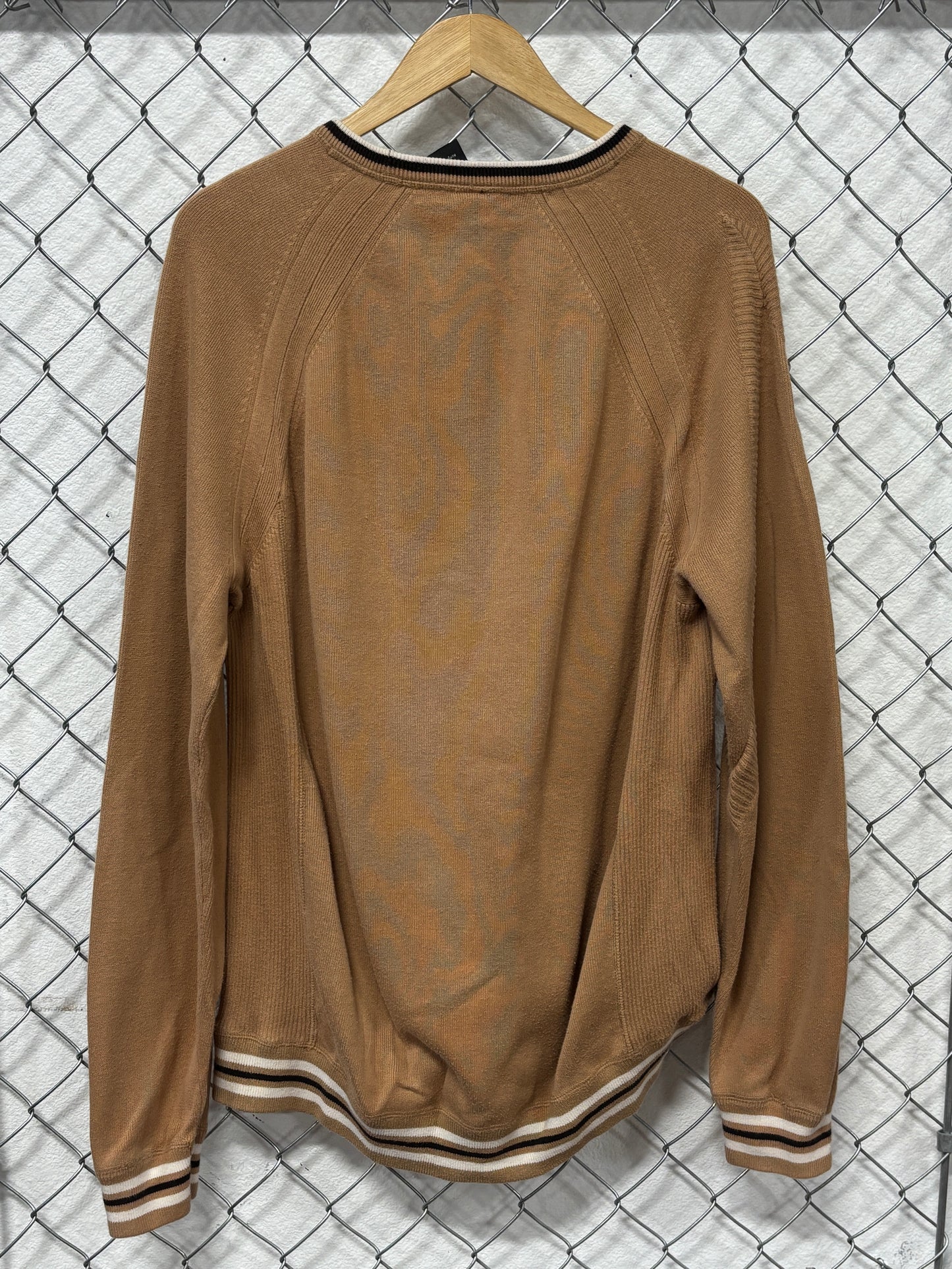 Vintage Y2K Sean John Brown White Sweater Size XXL