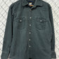 Vintage Wrangler Green Pearl Snap Distressed Button Up Shirt Size XL