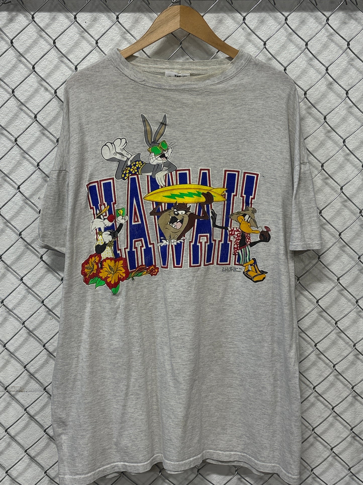 Vintage 90's Looney Tunes Hawaii Vacation Tropical Tee Size XL