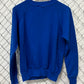 Vintage 90's Blue Bedazzled Flower Graphic Sweater Size Large