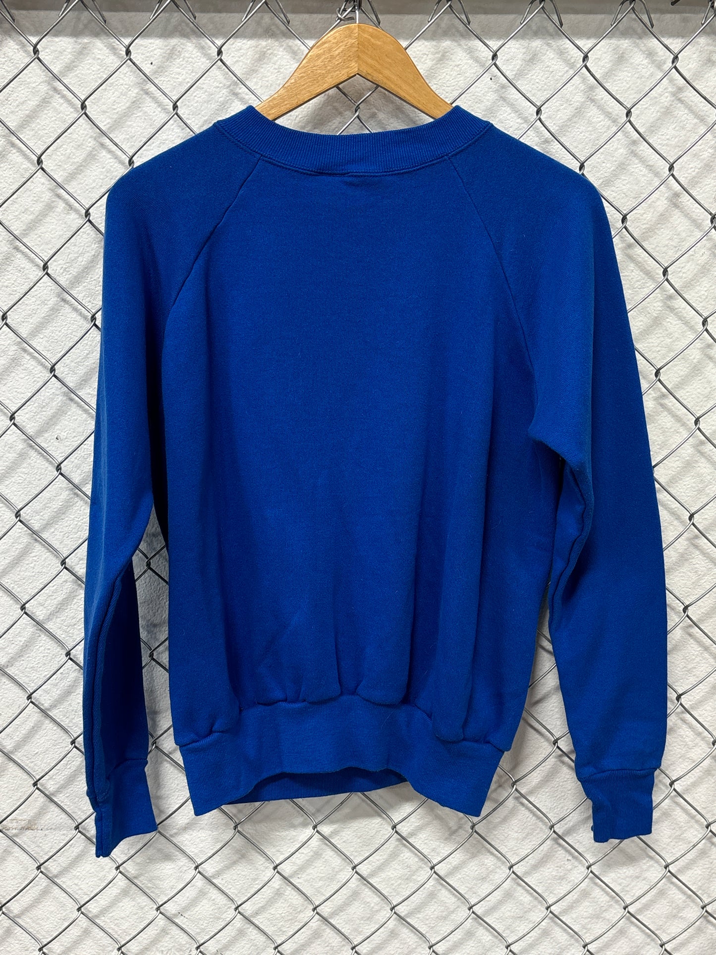 Vintage 90's Blue Bedazzled Flower Graphic Sweater Size Large