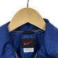 Vintage 90's Nike Blue White Zip Up Windbreaker Jacket Size Medium (Womens)