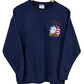 Vintage 90's USA Embroidered Eagle Flag Crewneck Sweater Size Large
