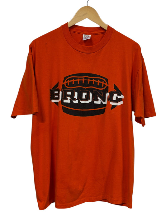 Vintage 80's Billings Montana Senior High Broncs Football Tee Size XL