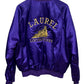 Vintage 80's Laurel Locomotives Montana Satin Purple Jacket Size Large