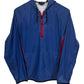 Vintage 90's Nike Quarter Zip Blue Red Windbreaker Jacket Size Medium (Womens)